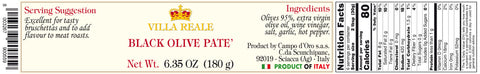 Villa Reale Black Olive Pate 6.3 oz
