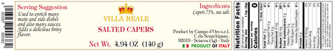 Villa Reale Salted Capers 4.9 oz